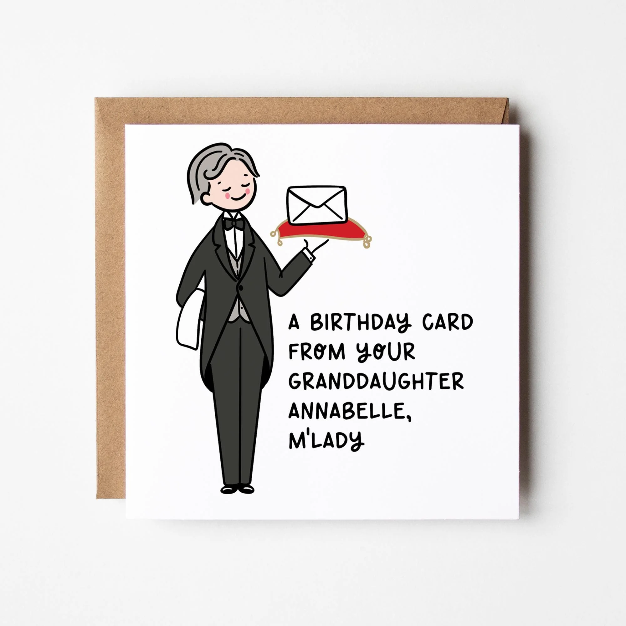 M'Lady Birthday Card for Her a?�� Personalised Birthday Card for Sister a?�� Daughter a?�� Auntie a?�� Friend a?�� Mum a?�� Grandmother Funny Birthday Card