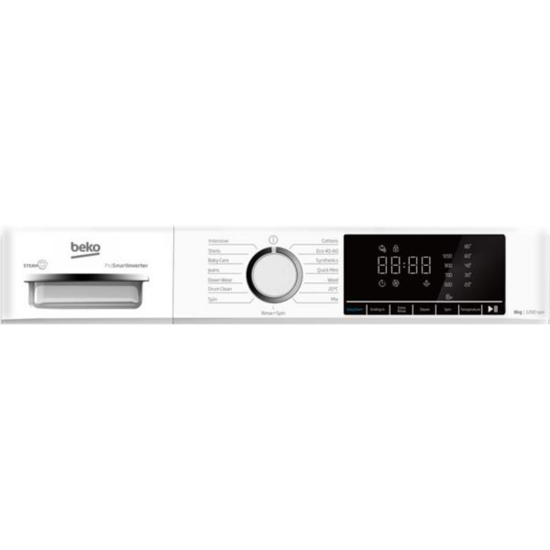 Beko 8kg 1200 Spin Washing Machine - White | BW1O3821W