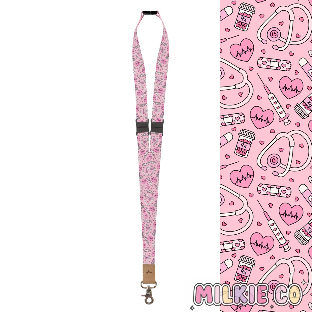 Nurse Love Fabric Lanyard