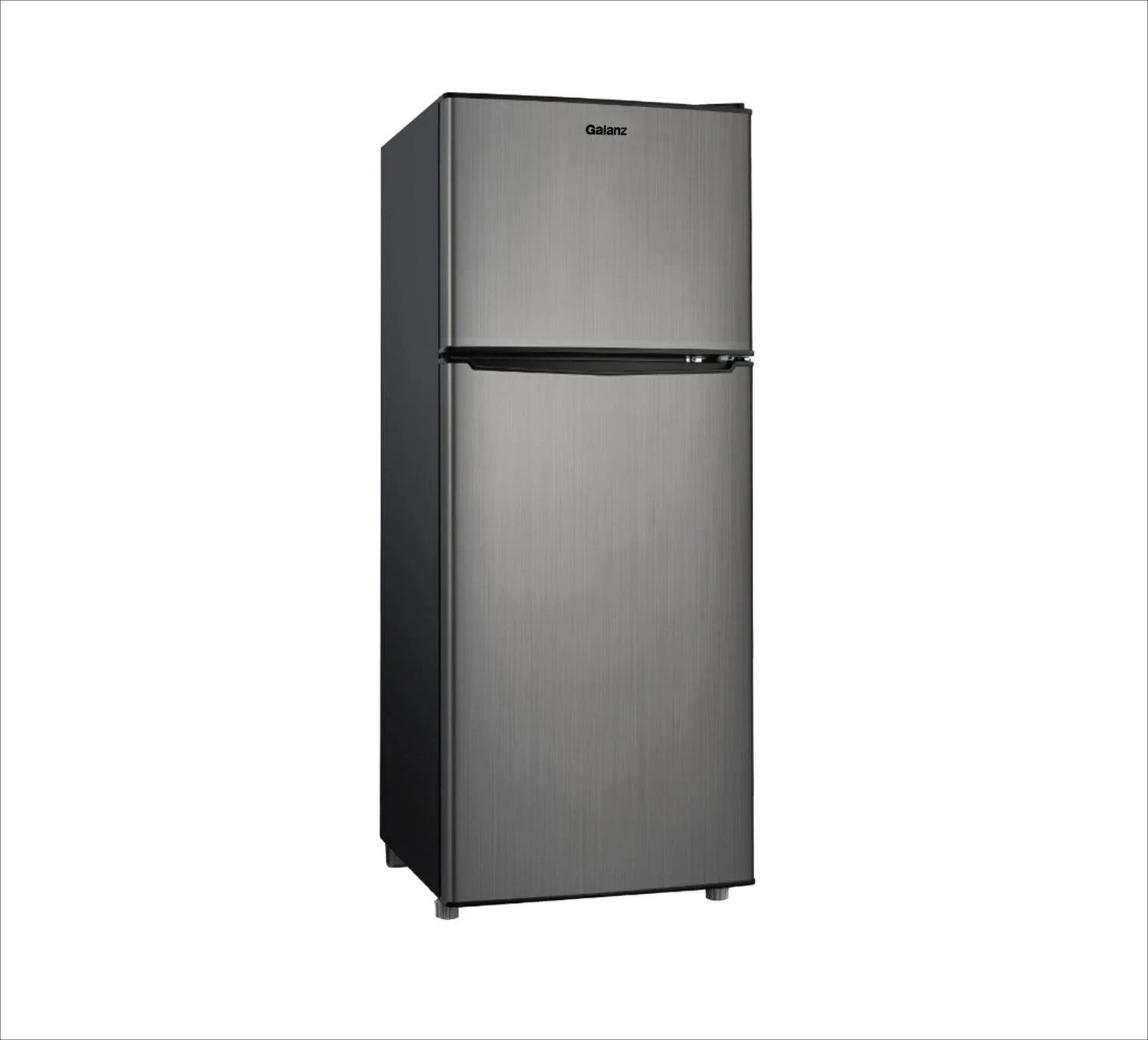 Galanz 4.6. Cu ft Two Door Mini Refrigerator with Freezer, Stainless Steel