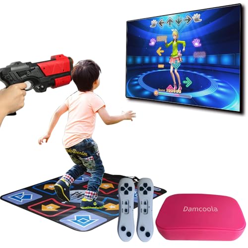 Damcoola TV Retro console di gioco con 900  giochi, sistema di videogiochi per bambini e adulti con AR Gun Game Toy, 200  Dance Mat Songs, TV Plug& Play,2.4G Game Controllers regalo giocattolo per : Giochi e giocattoli