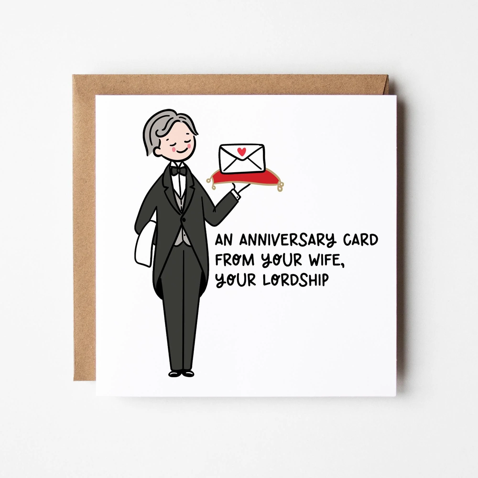 Funny Anniversary Card For Husband: His Lordship Design