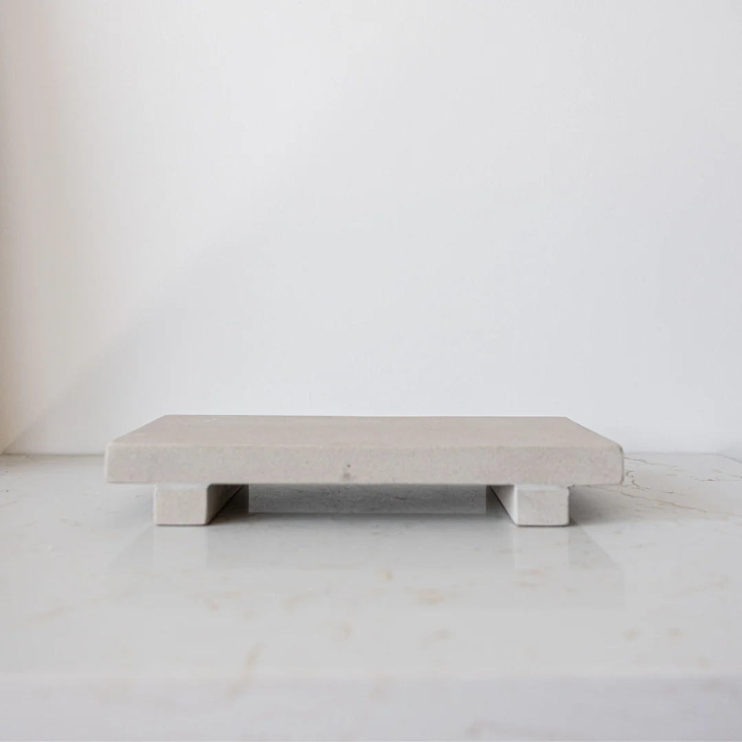 Beige Sandstone Trivet Riser