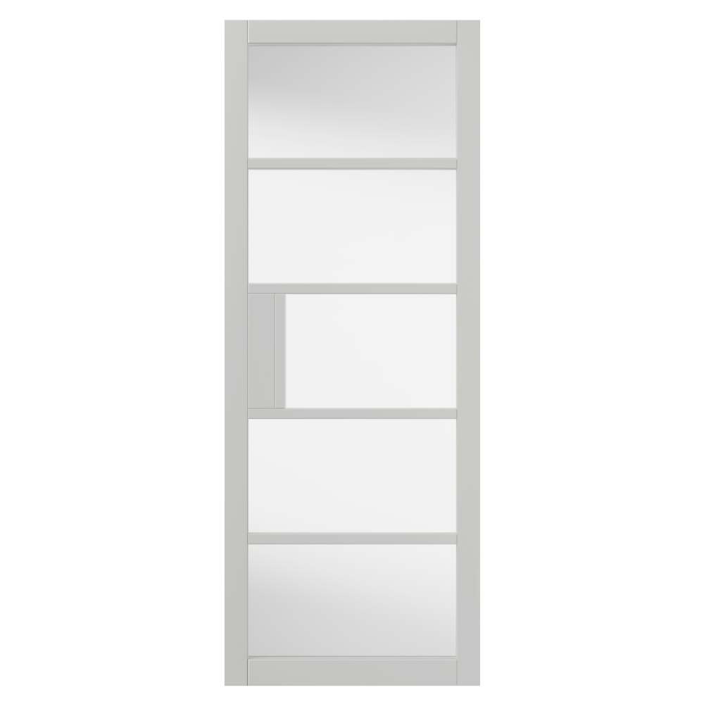 J B Kind Metro White Clear Glazed Internal Door