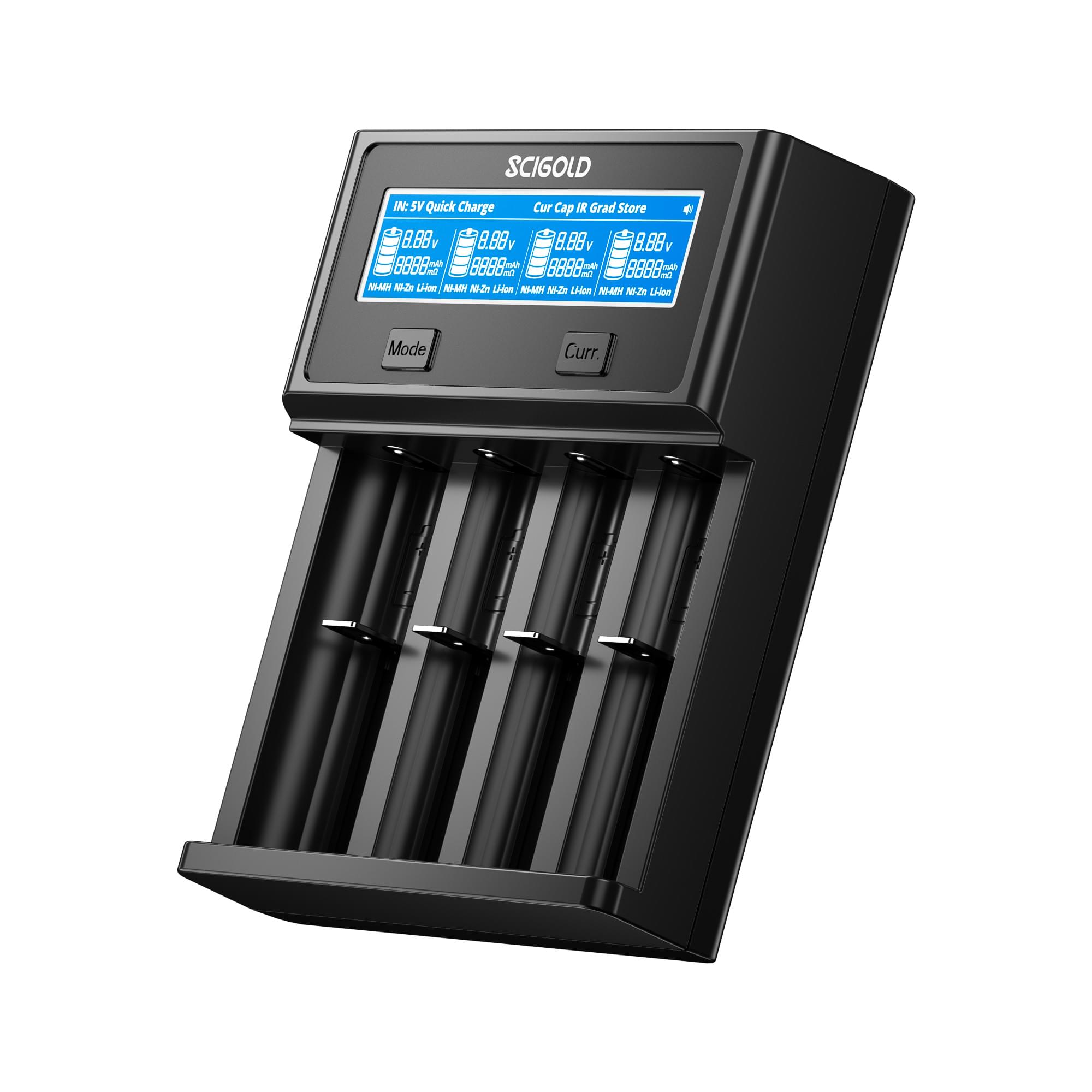 Scigold Ni-Zn/Ni-MH/Li-ion Battery Charger with LCD Display