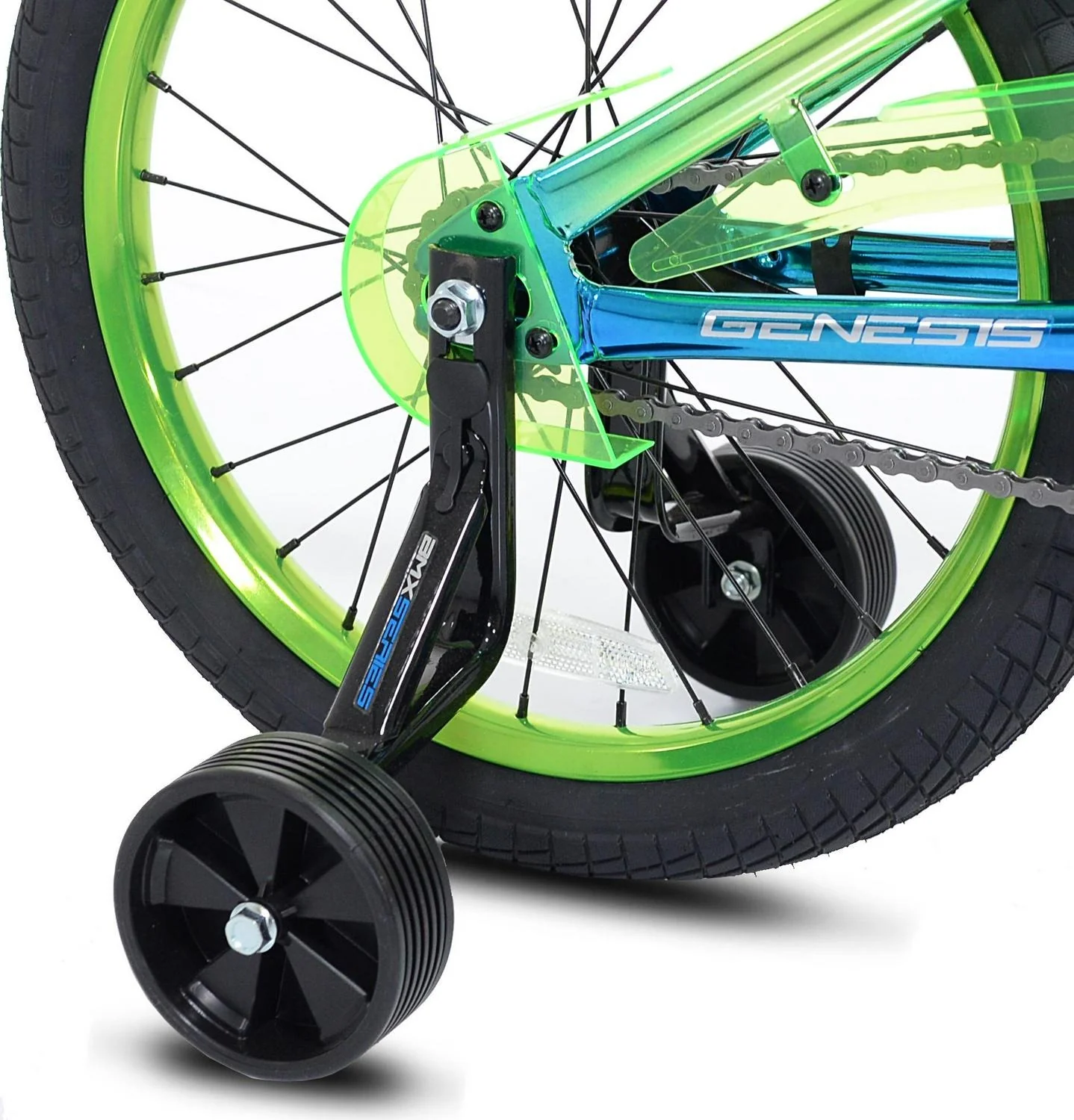 Genesis 18 Glitch Boy��s BMX Bike, Blue/Green