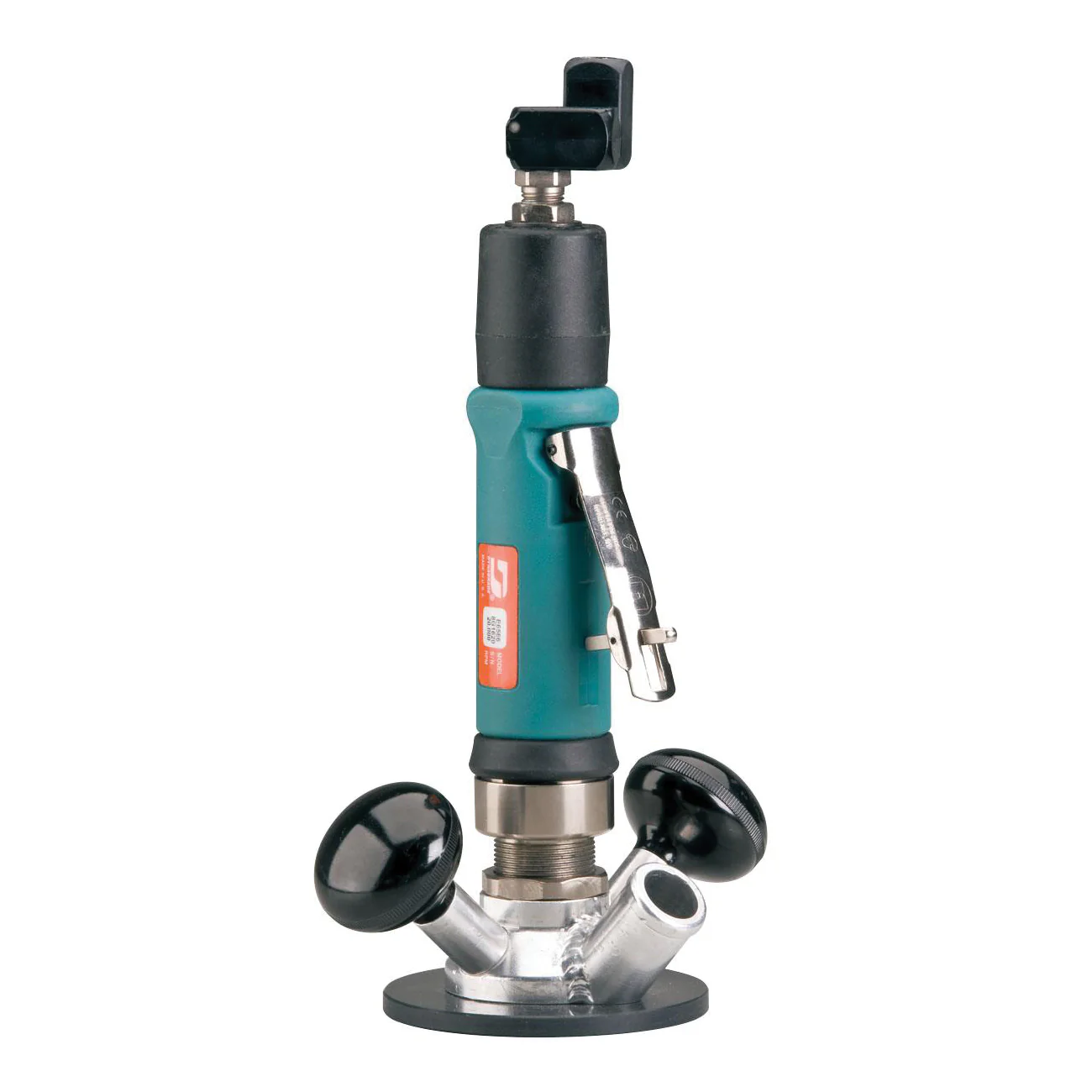 Dynabrade 51333  ~  .7 Hp Router 4 Base Central Vacuum 20000 Rpm Gearless Rear Exhaust 1/4 Inch Collet Extended Muffler