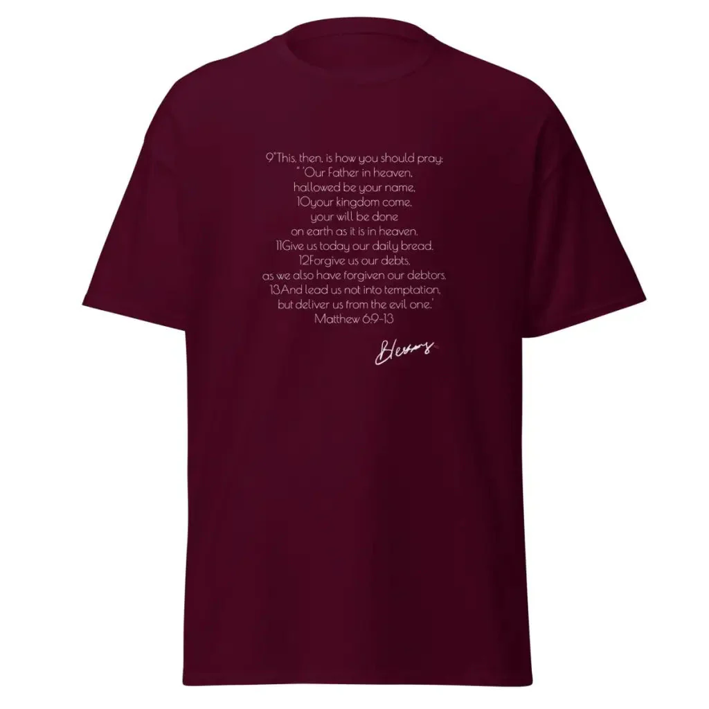 Lords Prayer Christian Tshirt | Bible Scripture Spiritual Shirt for Faith on Jesus | Gift for her | Great for Church