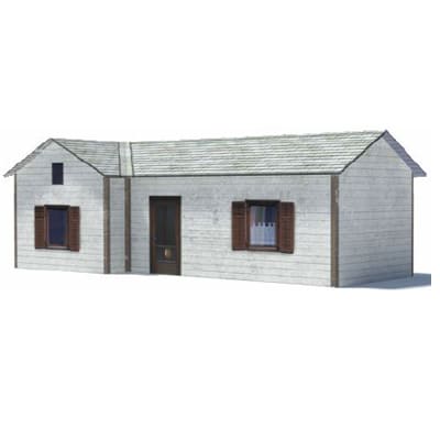 House (1 level brown shutters)