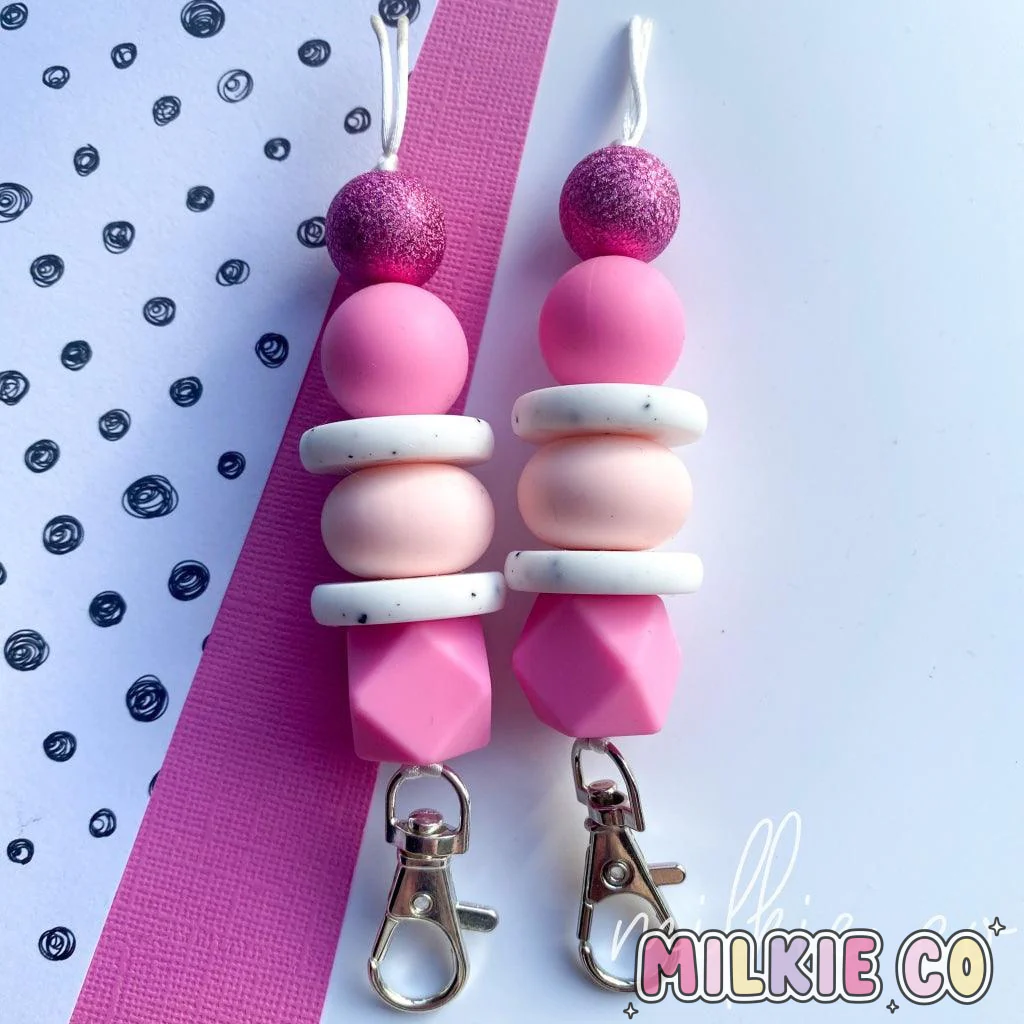Barbie Beaded Keychain
