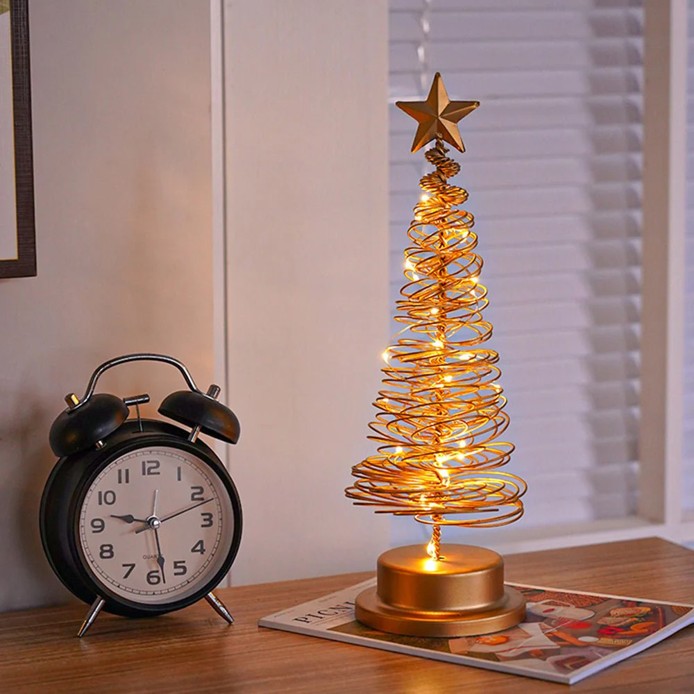 SPIRABRIGHT – LED Kerstboom met Spiraldesign en Steraccent (33 cm)
