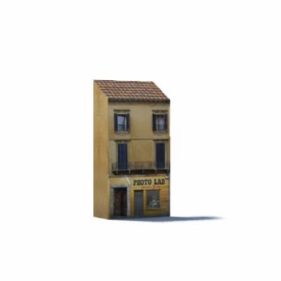 Background Building (yellow, shop, 3 level)