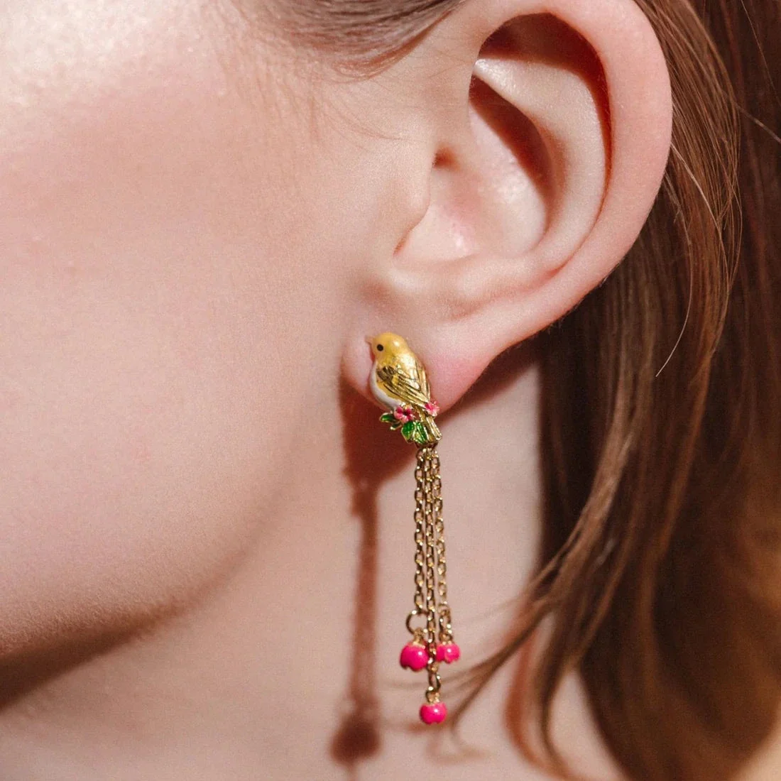Goldcrest Golden Song Drop Earrings