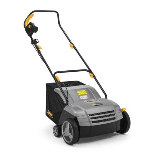 Alpina Scarificatore Elettrico ASC 1.3 E, Motore da 1300 W, Con 16 Lame e 36 molle, Profondità regolabile da   6 mm a   4 mm, per scarificare e arieggiare il terreno, Sacco di Raccolta da 40 l : Amazon.it: Giardino e giardinaggio