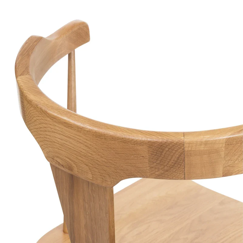 Poly & Bark Enzo Dining Chair - Solid Oak Wood