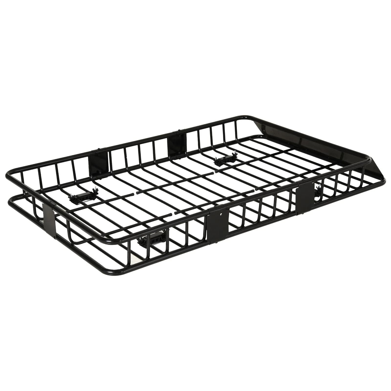 HOMCOM Universele dakkoffer autodakdrager dakbagagerek bagagemand bagagerek plank metaal zwart 162 x 99 x 16 cm | Aosom.de