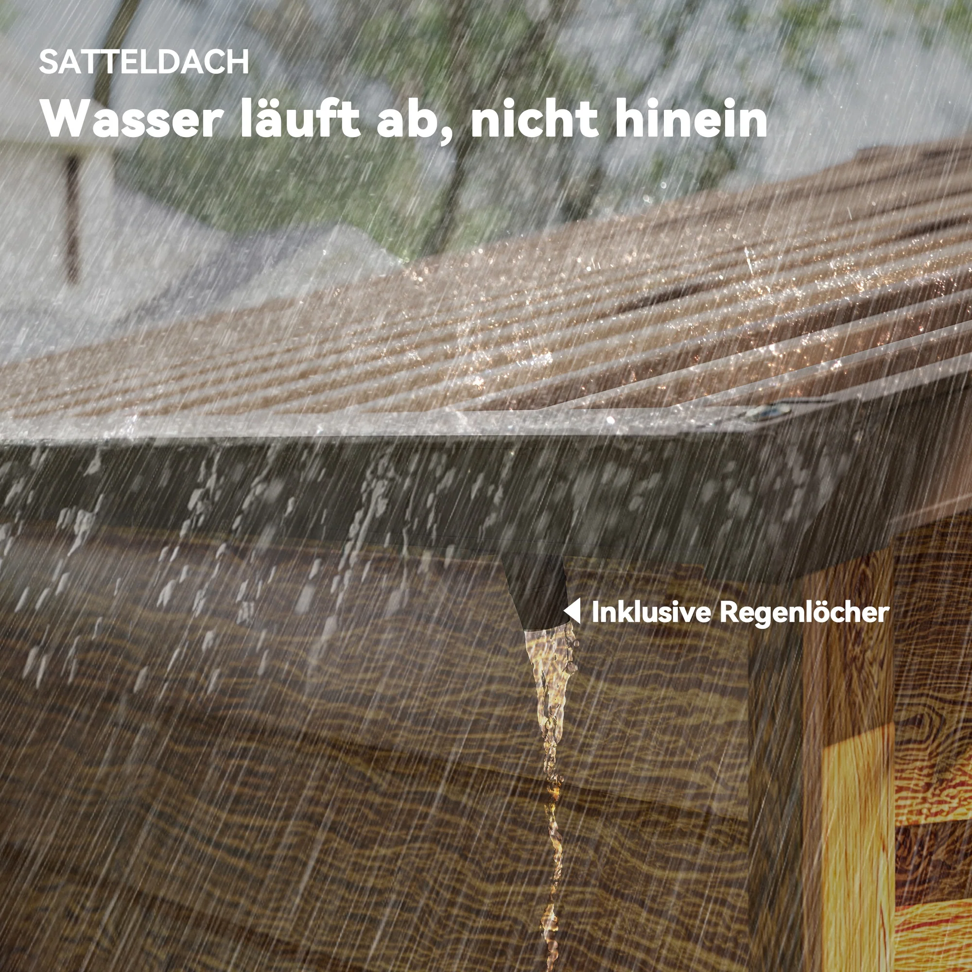 Outsunny Tuinschuur, gereedschapsschuur, tuinhuis met ramen, weerbestendig, houtlook, staal, 152 x 235,7 x 208,7 cm, Bruin