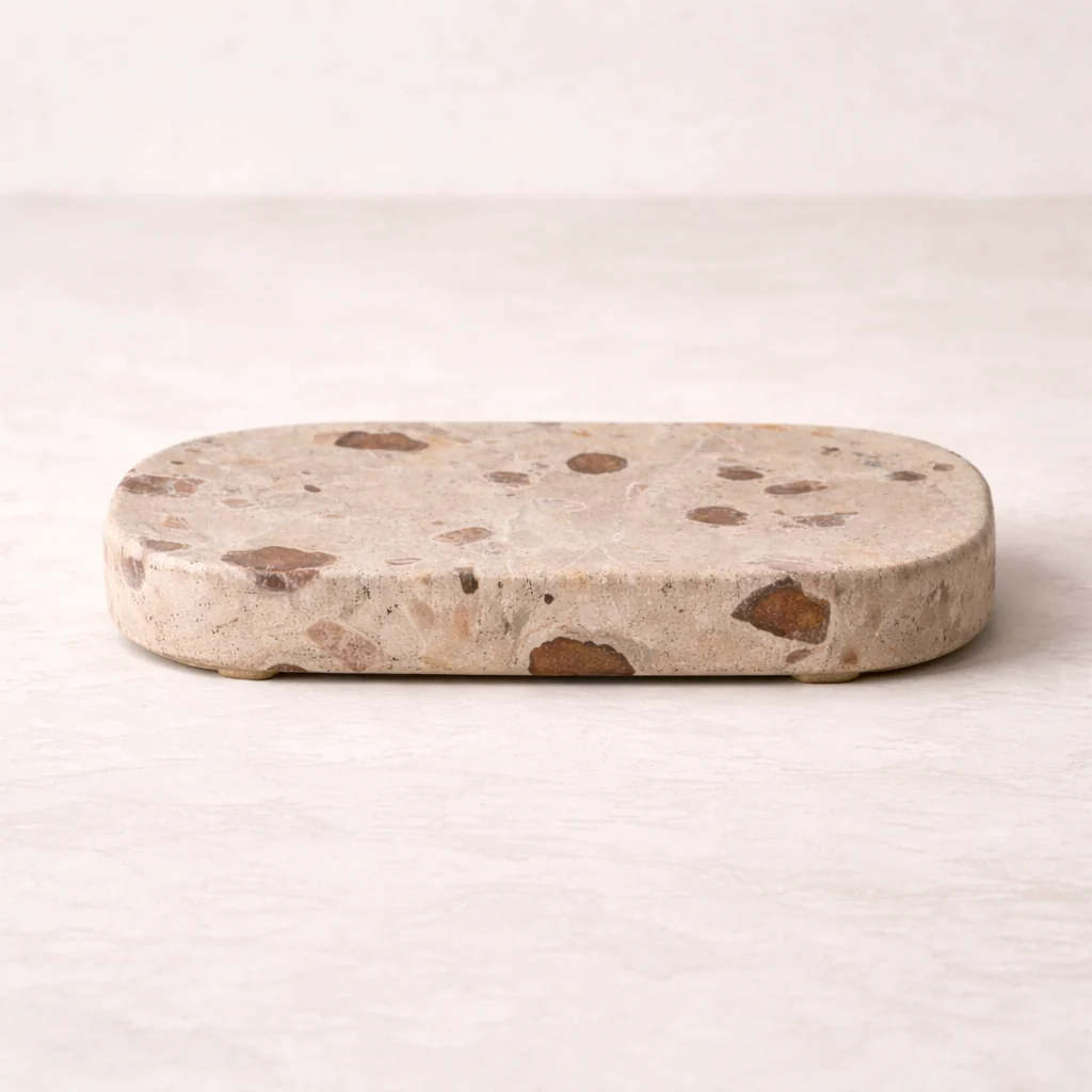 Buffed Stone Soap Dish