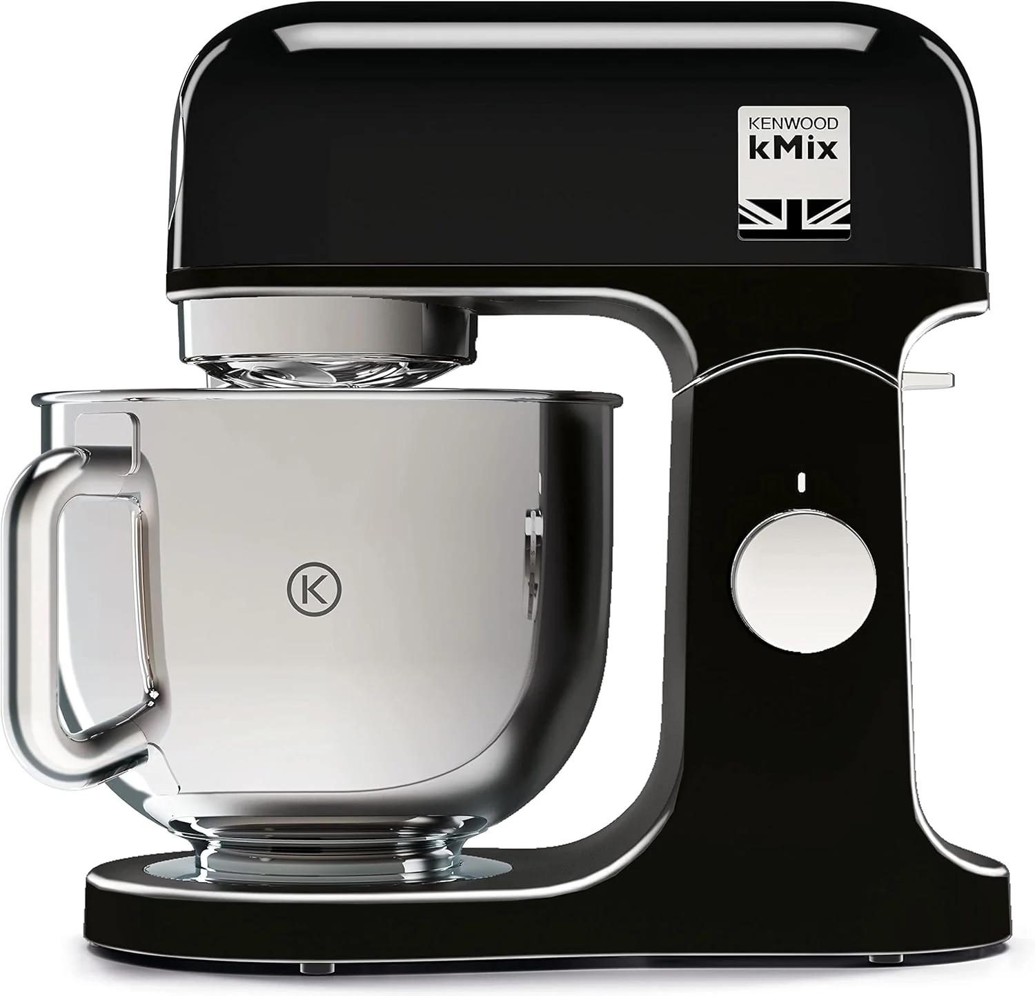 Kenwood kMix KMX750AB – Multifunction Kitchen Processor, 1000 W, 5 L Metal Bowl with Handle, Dough Hook, Rods, Mixing K, Stainless Steel, 6 Speed, Black