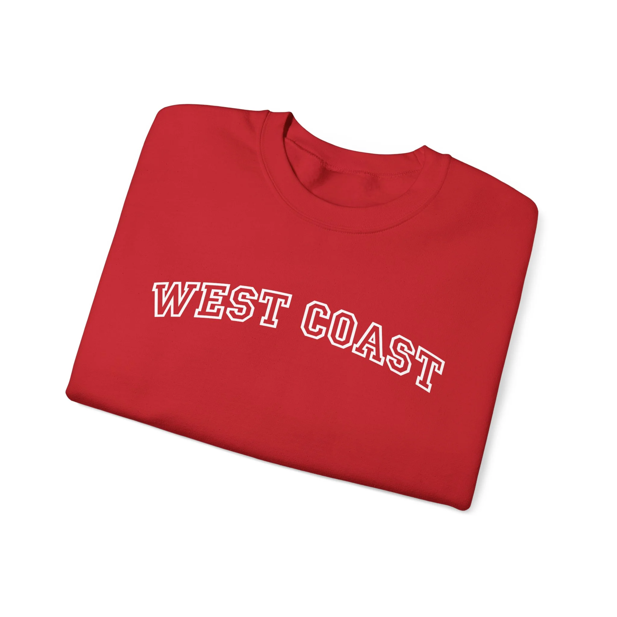 West Coast Crewneck Sweatshirt - Classic Arched Text Pullover
