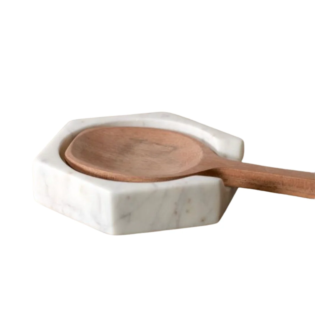 Marble Hexagon Spoon Rest