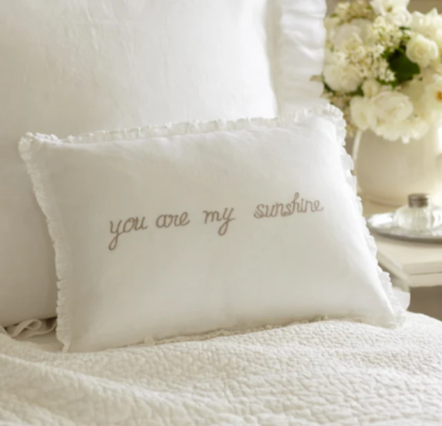 You Are My Sunshine Embroidery Throw Pillow