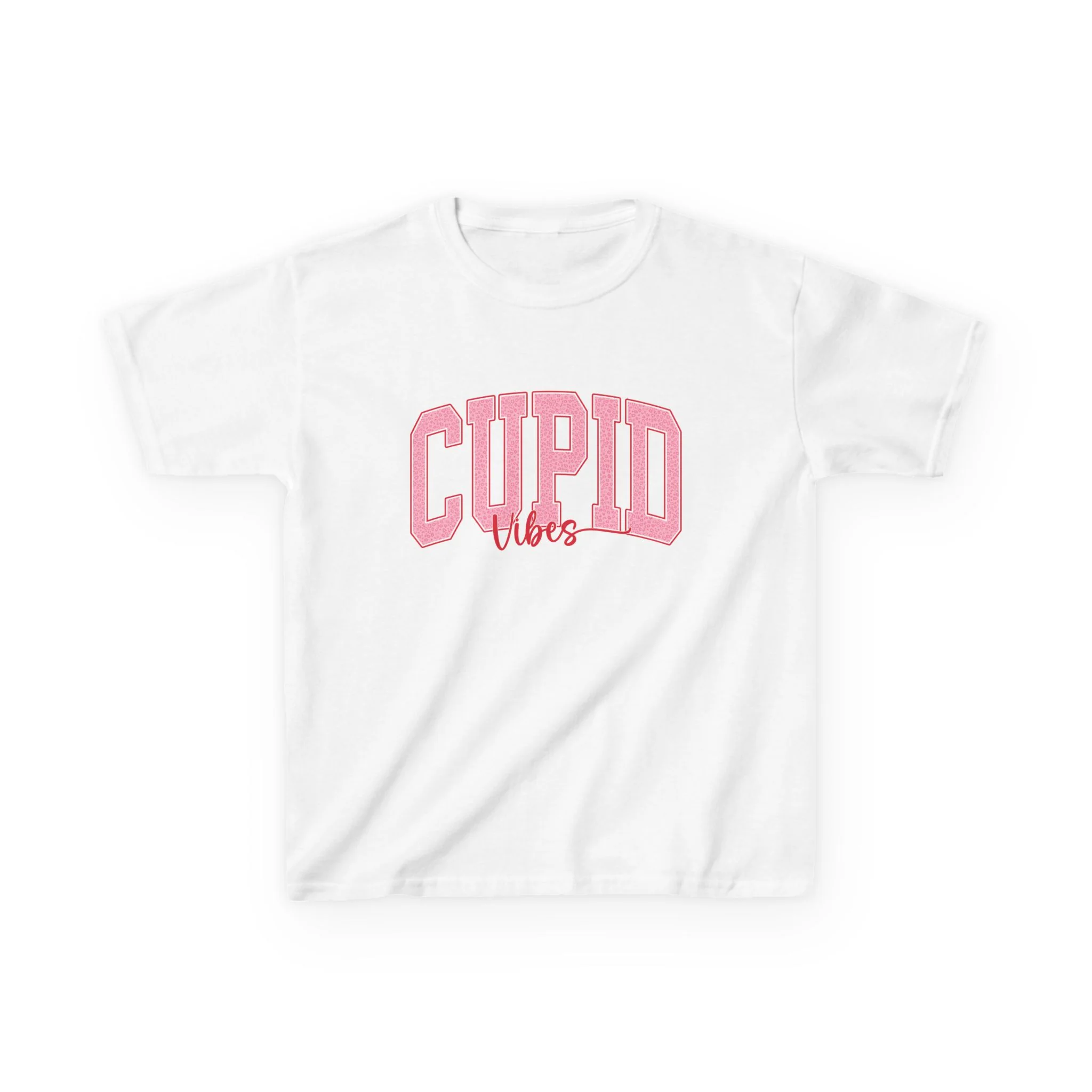 Cupid Vibes Kids Tee | Pink Valentine Shirt
