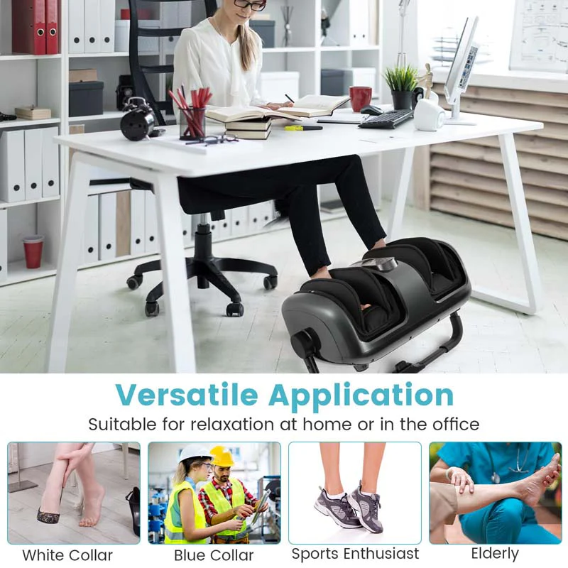 Shiatsu Foot & Calf Massager with Heat, Vibration Compression Electric Leg Massager for Neuropathy, Plantar Fasciitis Relief, Muscle Arm Relax