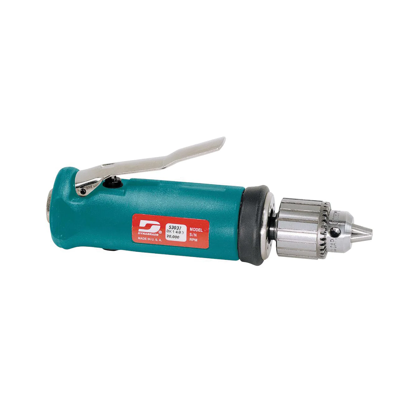 Dynabrade 53037  ~  1/4 Inch Drill .5 Hp Straight-Line 20000 Rpm Front Exhaust Jacobs