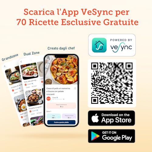 COSORI Friggitrice ad Aria 10 Litri, 8 in 1 Dual Blaze TwinFry con Doppio Cestello 5L & 5L e Separatore Rimovibile, 2800W Air Fryer WiFi con Doppia Resistenza, 35 240℃, 70 Ricette Online, 4 8 Persone : Amazon.it: Casa e cucina