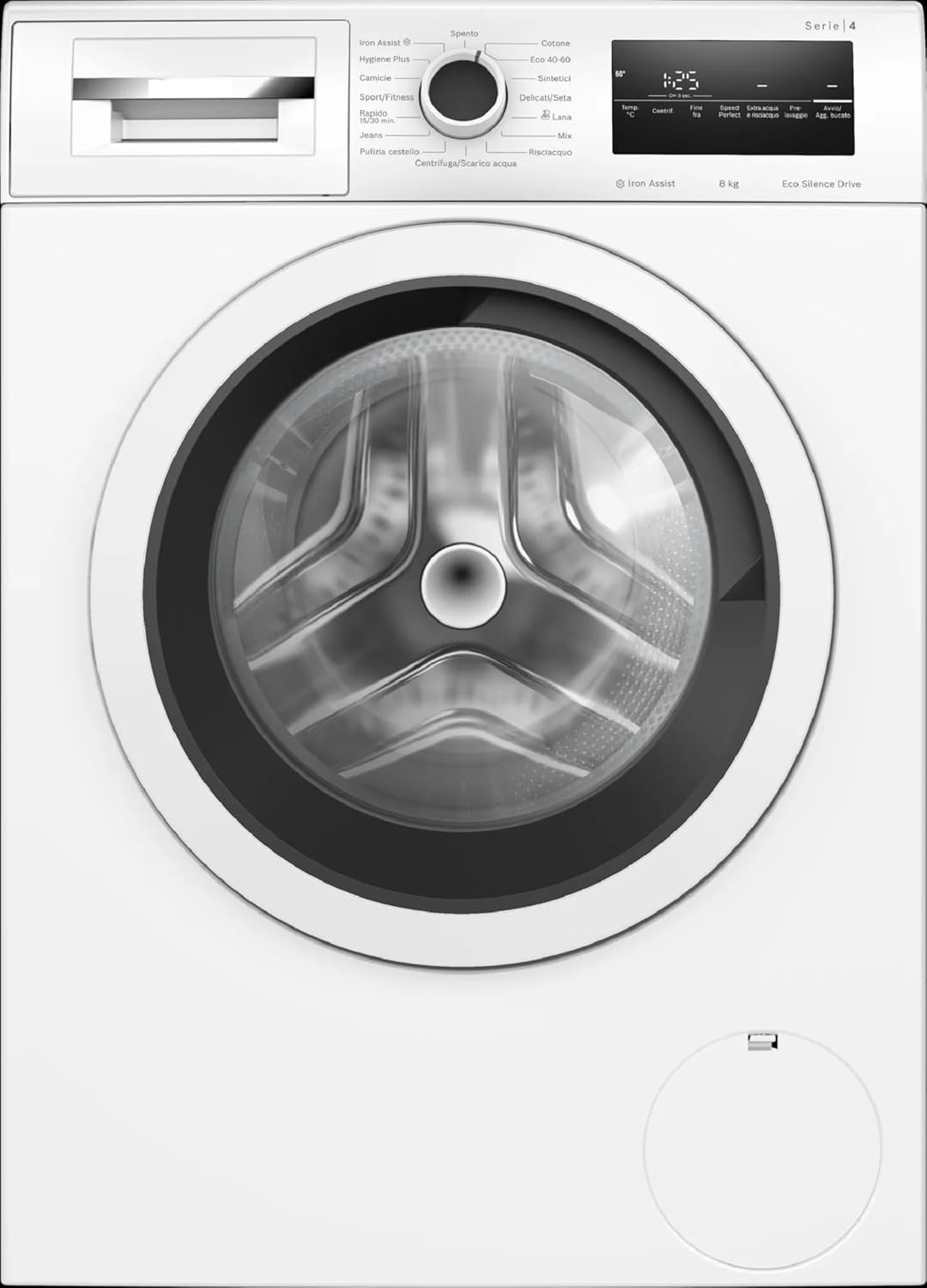 Bosch WAN24208II Series 4 Washing Machine 8 kg 1200 RPM Steam Energy Class A