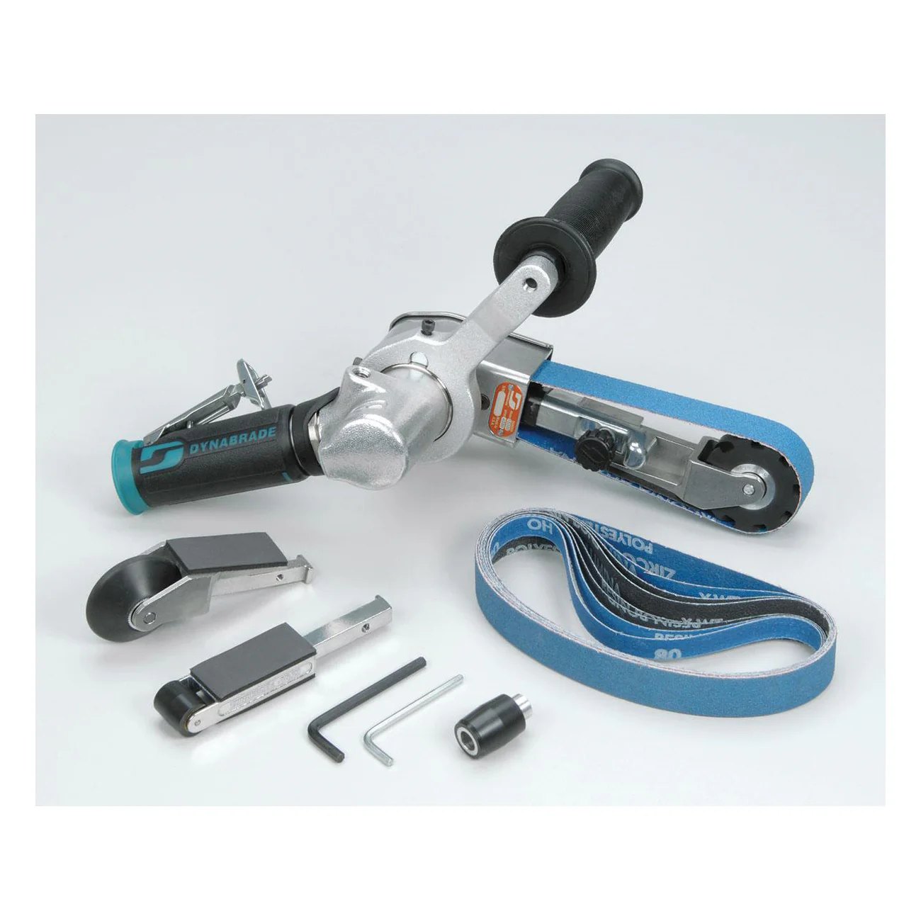 Dynabrade Dynafile 15302  ~  Dynafile III Abrasive Belt Tool Versatility Kit .7 Hp 7 Degree Offset 20000 Rpm Front Exhaust For 1/4 1X18 Belts