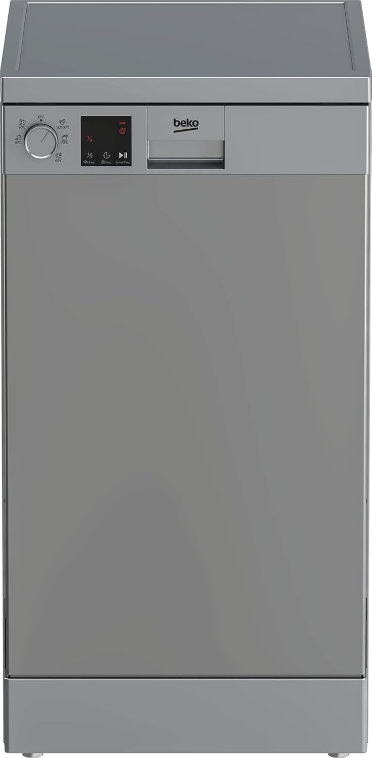 Beko DVS05024S, Lavastoviglie Slim, Argento, 44.8 x 60 x 85 cm
