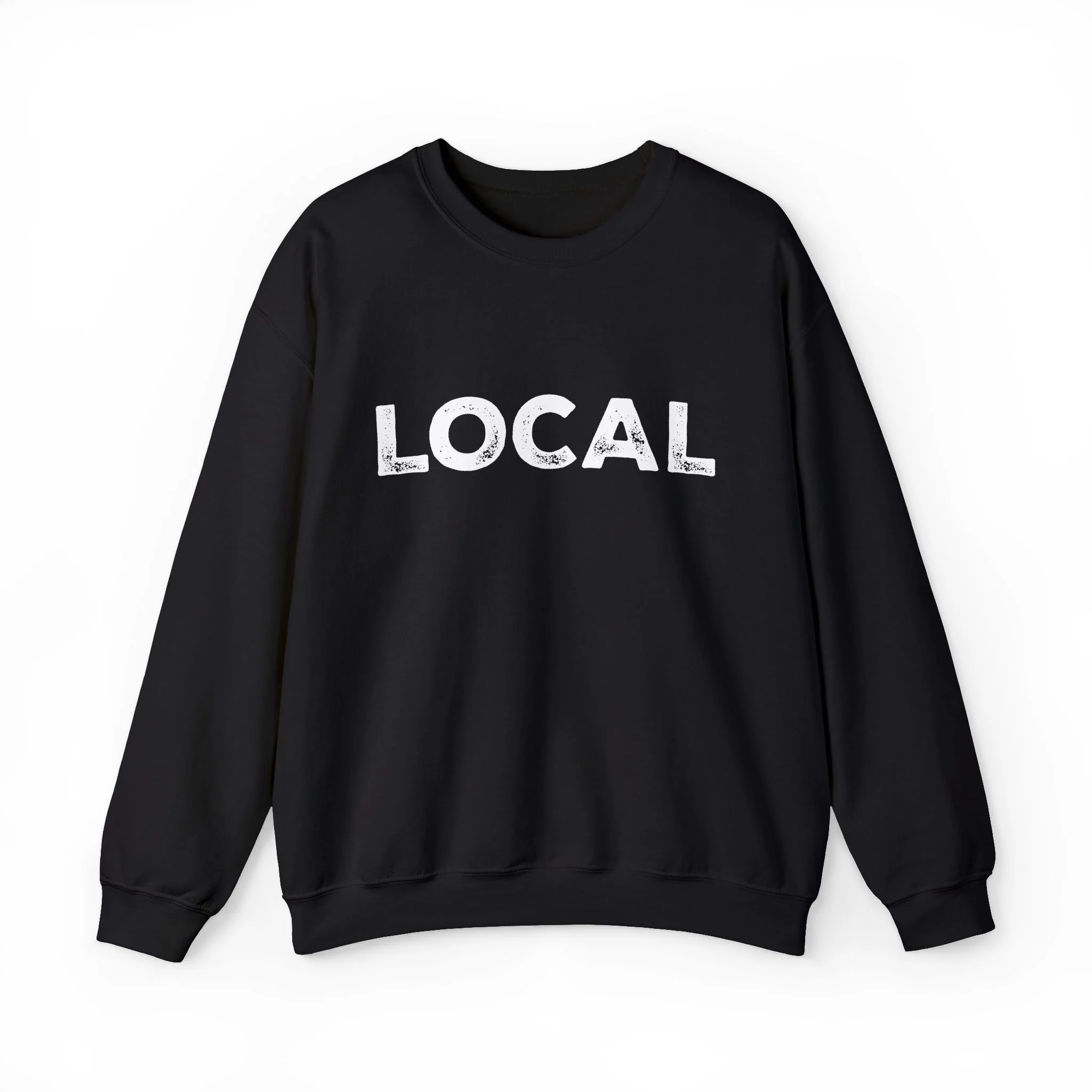 LOCAL Crewneck Sweatshirt - Vintage Block Letter Local Pride Pullover