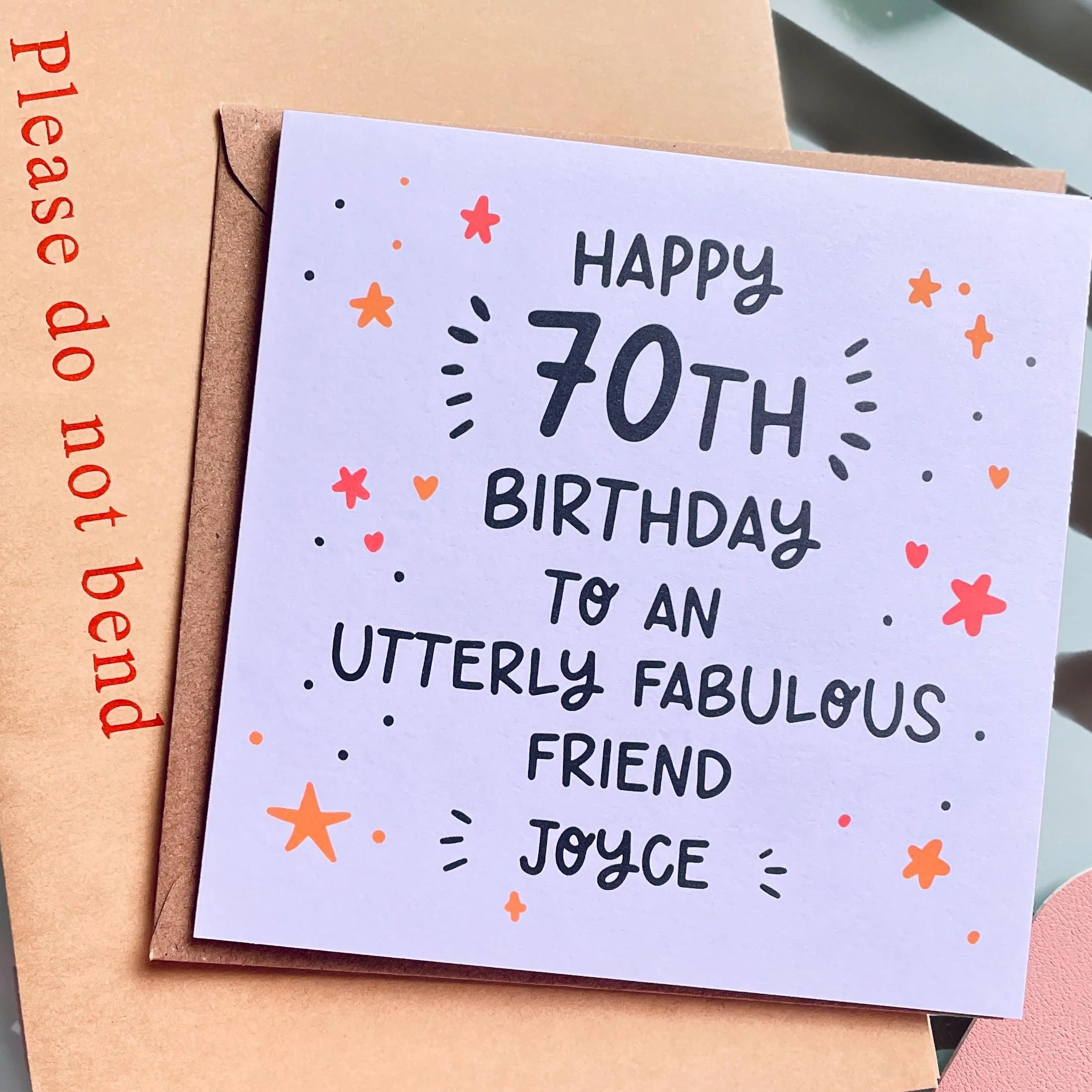 Utterly Fabulous X 70th Birthday Card ? Personalised 70th Birthday Card ? Personalised Birthday Card 70th Birthday ?
