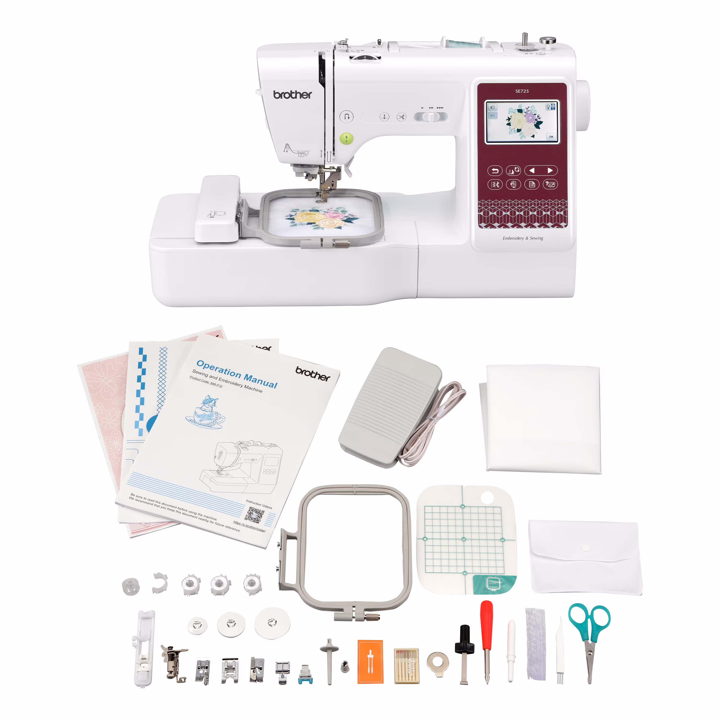 Brother SE725 Sewing and Embroidery Machine with Artspira App, 50 Free Designs