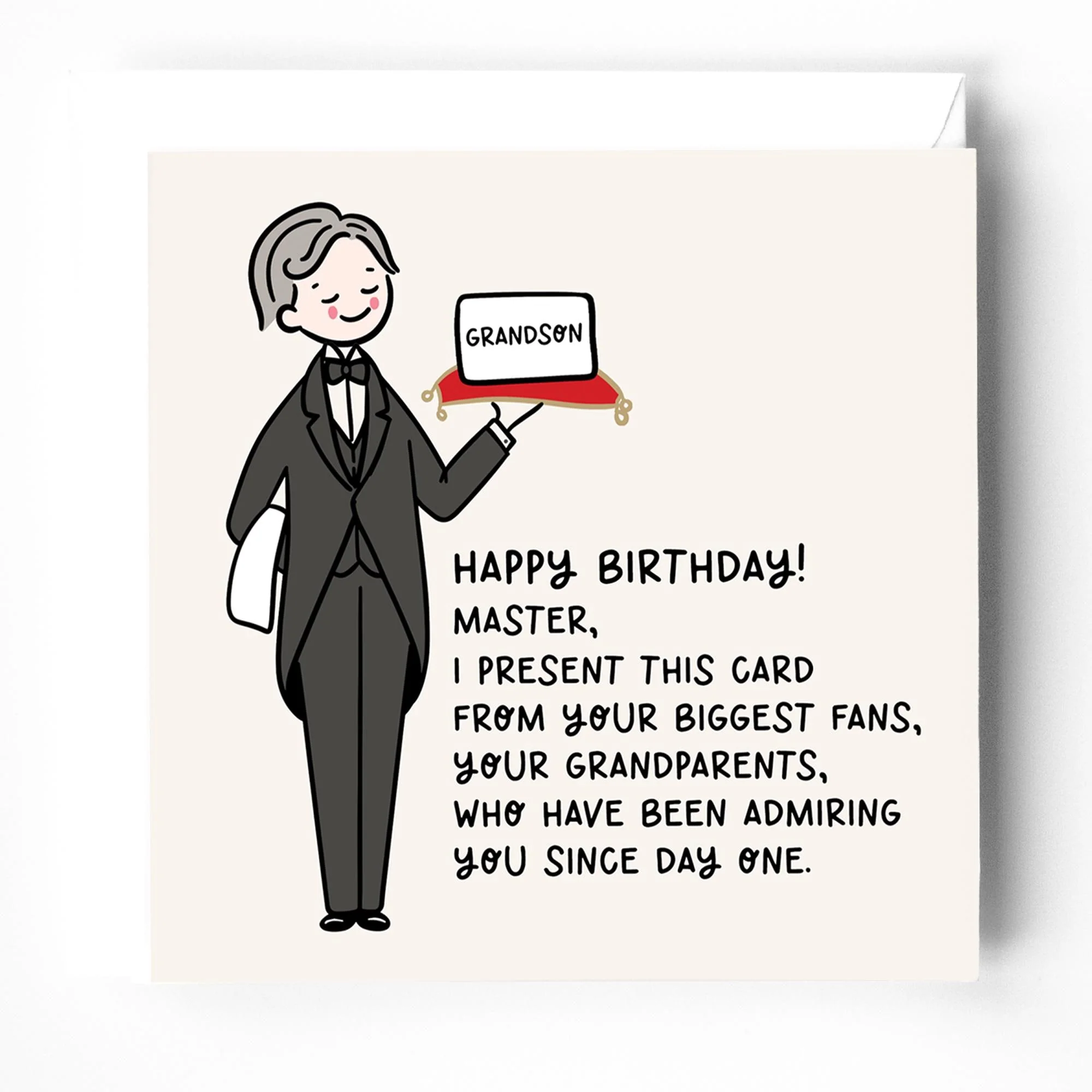 Grandson Birthday Card: with White Envelope