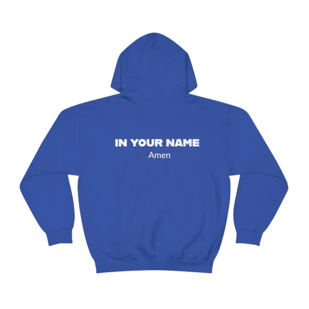 In Your Name Amen Hoodie Hooded Sweatshirt | Oversize Religious Aesthetic Streetwear | Essential Gift For Her, Him to show Faith