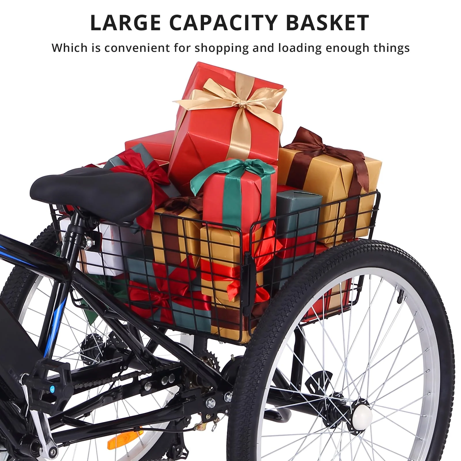 Garvee 3 Wheel Electric Bicycle for Men Women, 350W Motor Electric Tricycle for Adults, 26