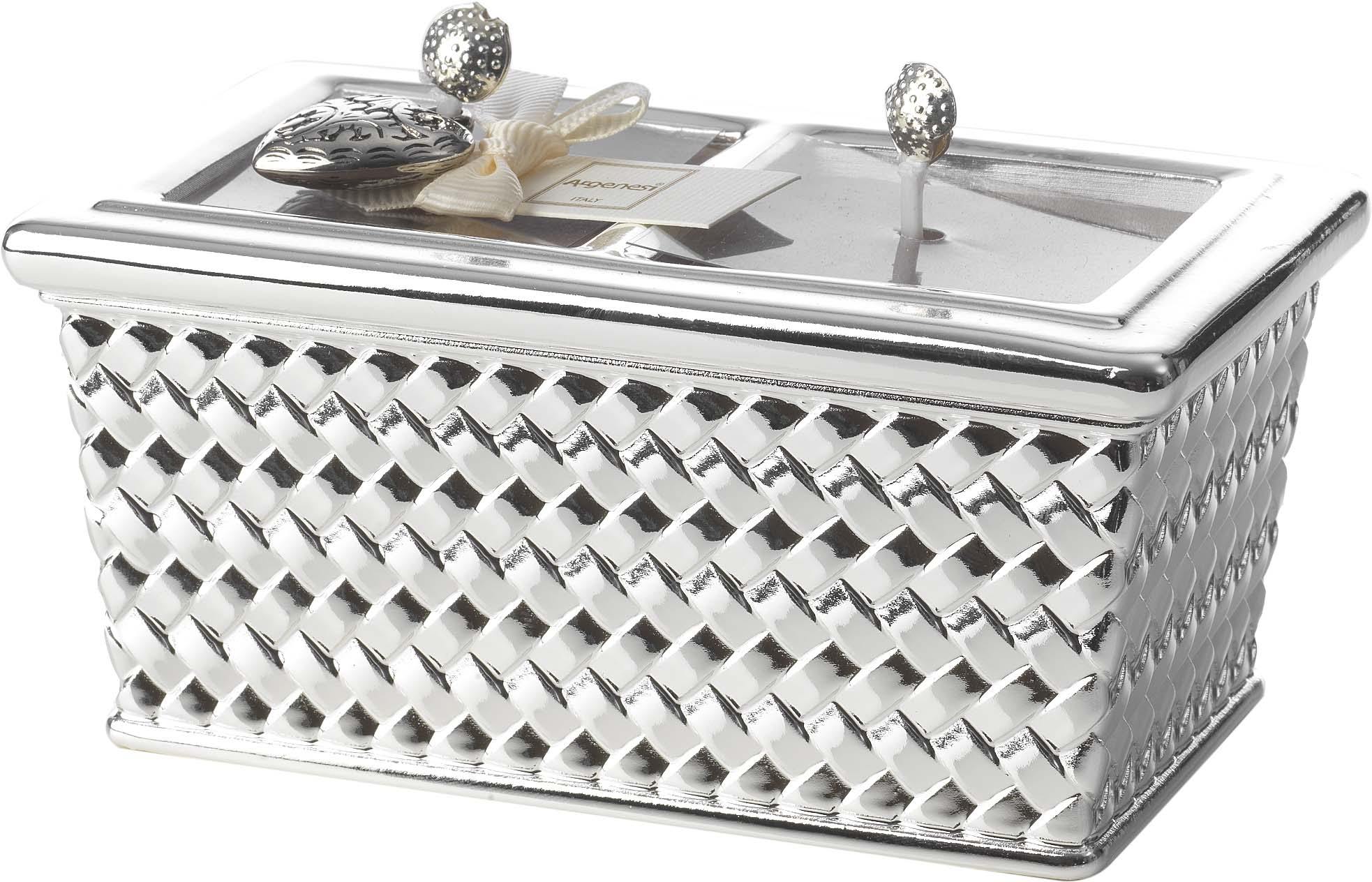 Rattan Silver Double Resin Candle