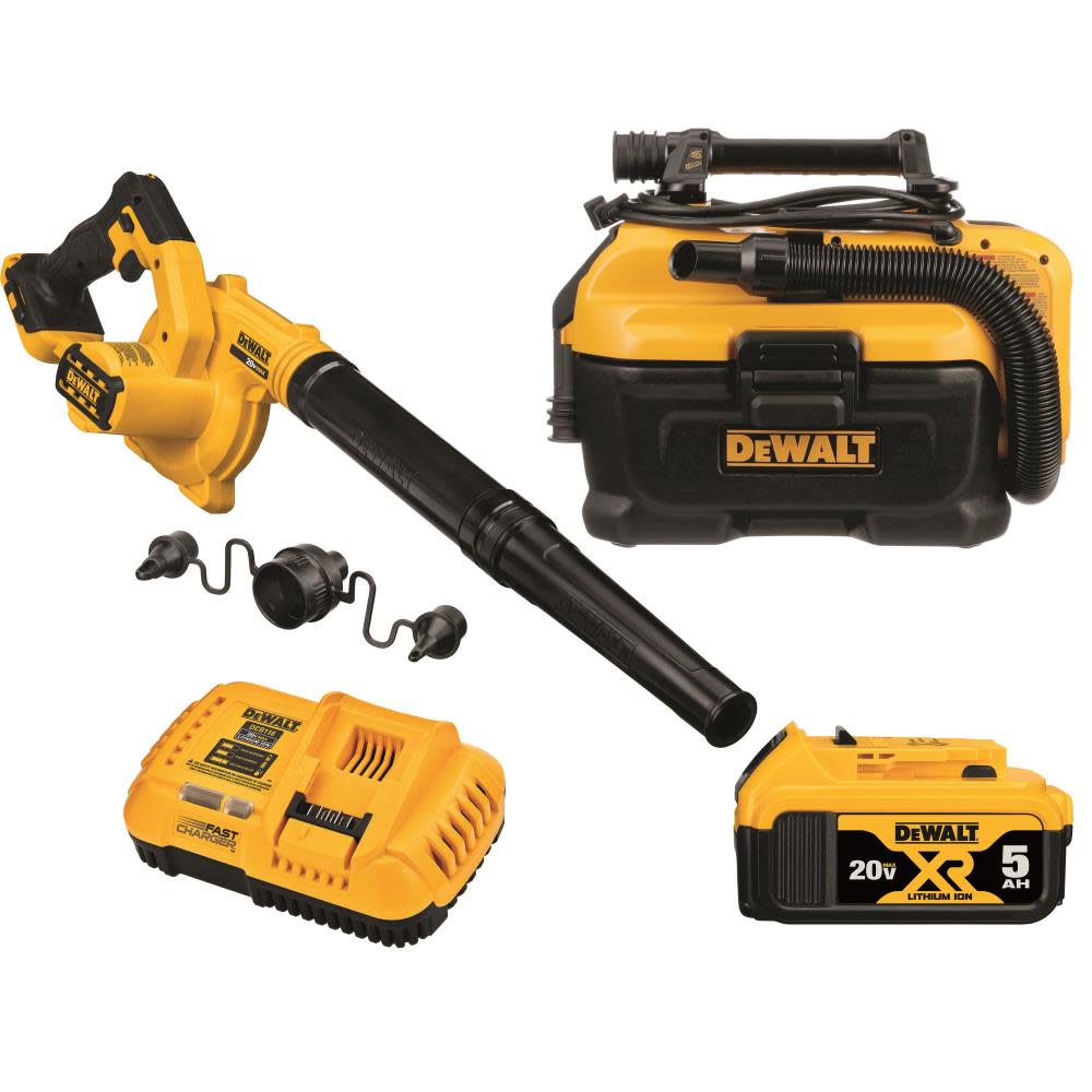 2025 DEWALT 20V MAX Kit combinat cu 2 scule (suflantă și aspirator) DCK204P1 de la DEWALT