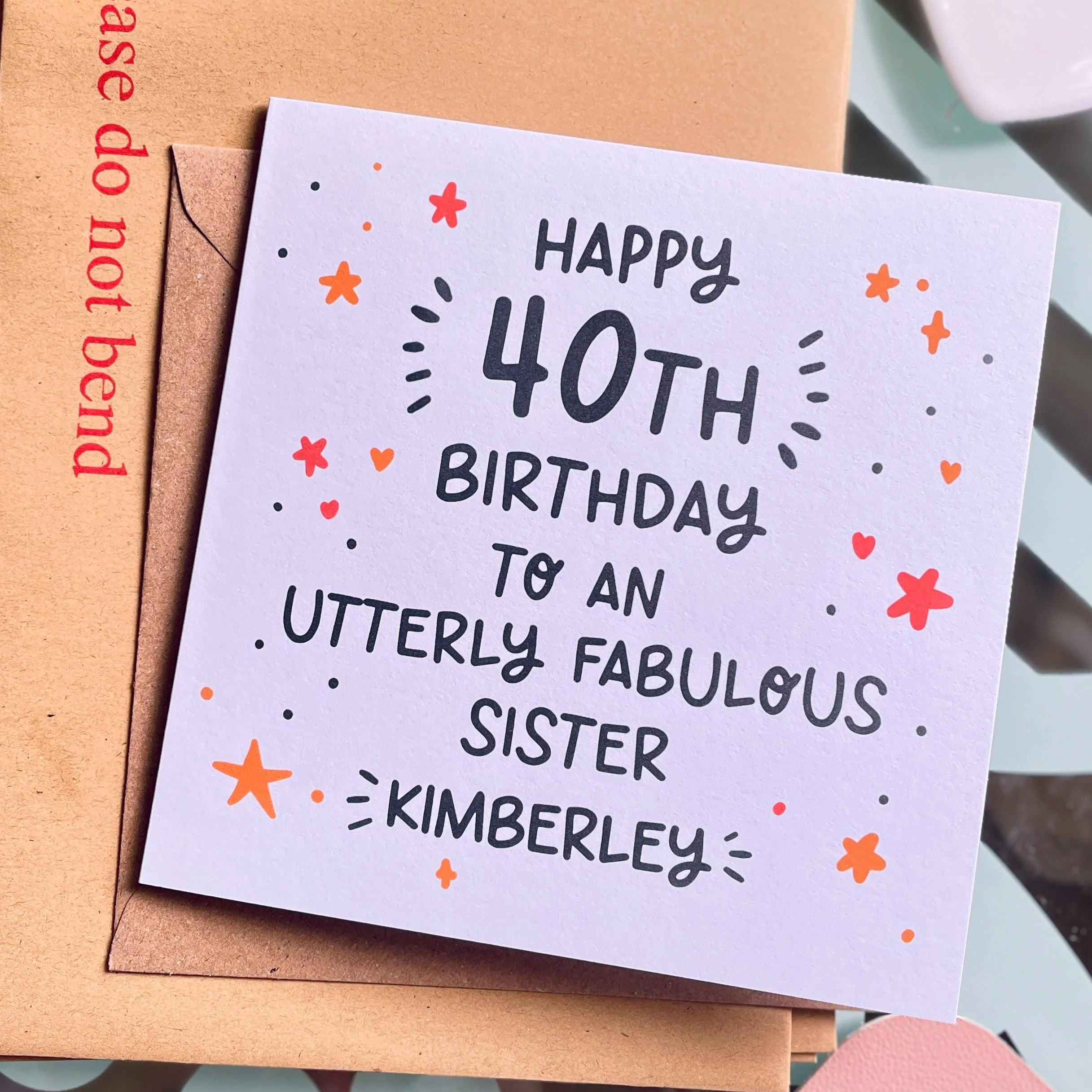Utterly Fabulous X 40th Birthday Card ? Personalised 40th Birthday Card ? Personalised Birthday Card 40th Birthday ?