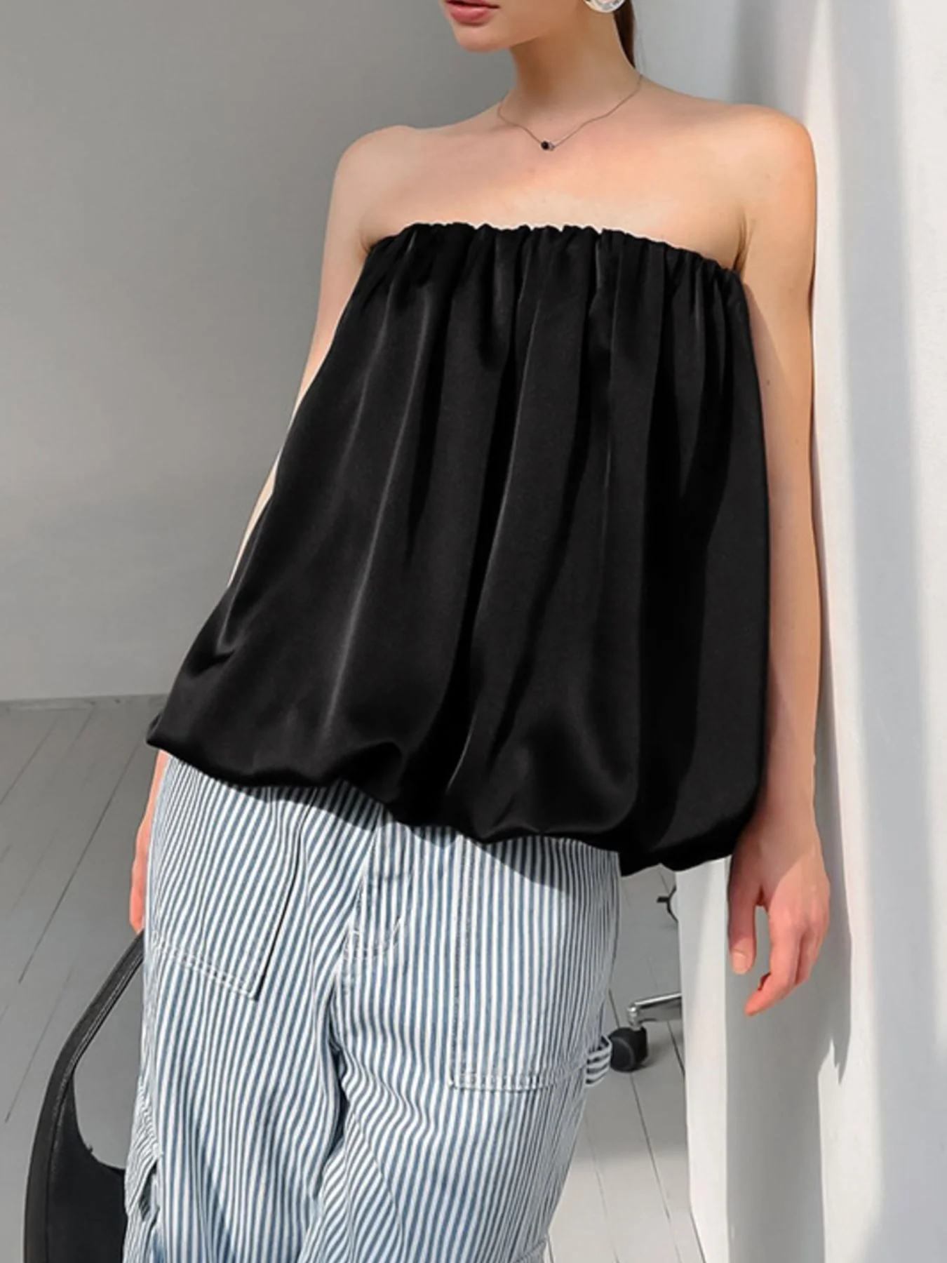 Bubble Hem Tube Top