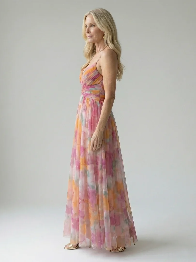 Womena??s Sleeveless Maxi Dress Soft Wrap Style for Summer