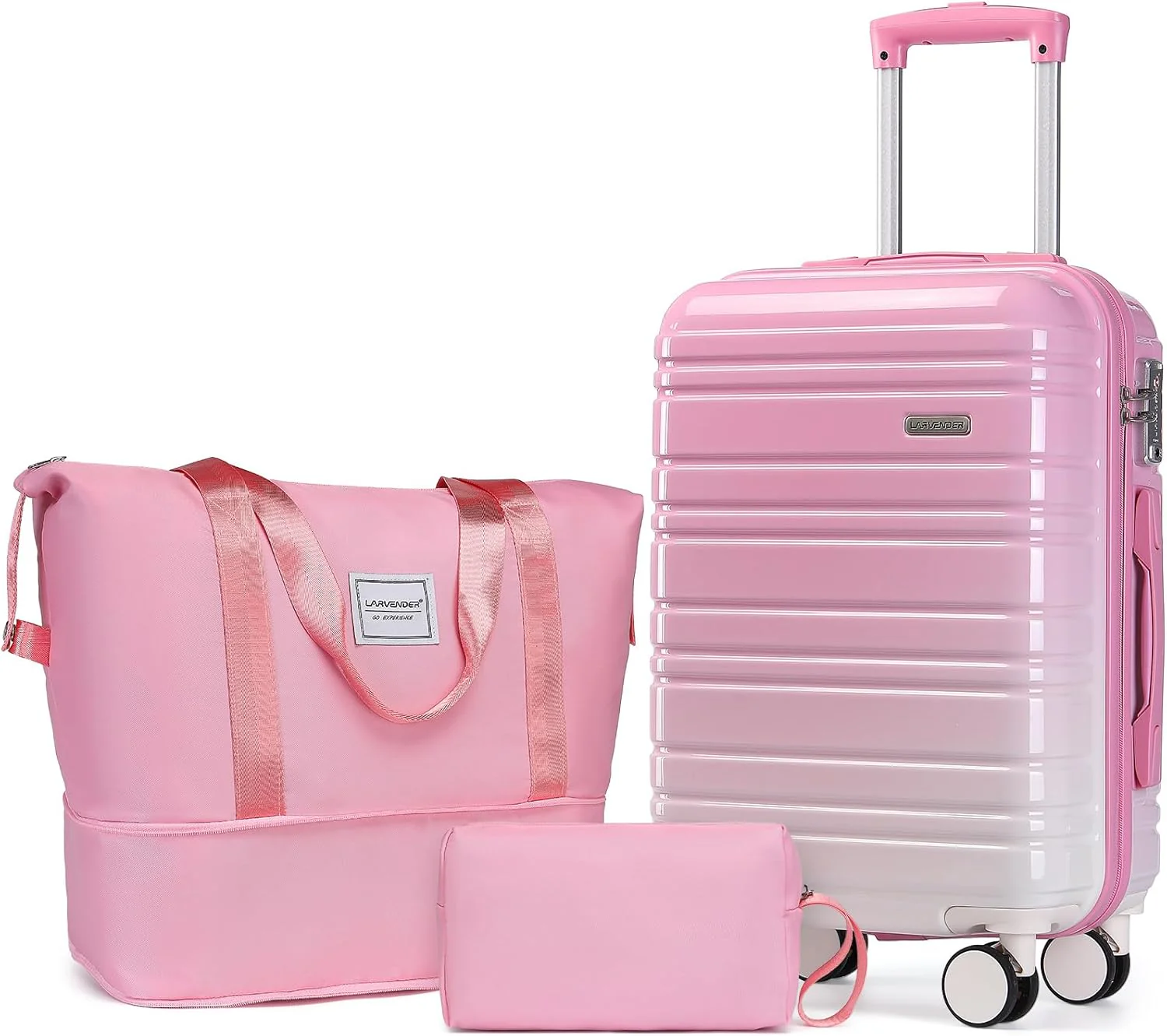6-piece luggage set, expandable hardshell suitcase set with spinner wheels, lightweight rolling luggage set