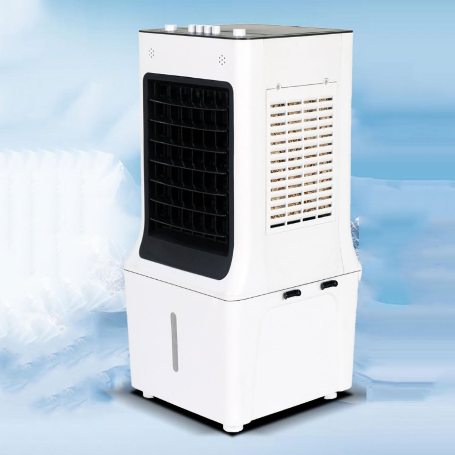 Fensterlose, tragbare Klimaanlage mit 60°-Oszillation, abluftloses Klimagerät, schlauchloser, leiser Verdunstungskühler mit Oszillation, Kühlbox-Ventilator für Schlafzimmer, Innen- und Außen