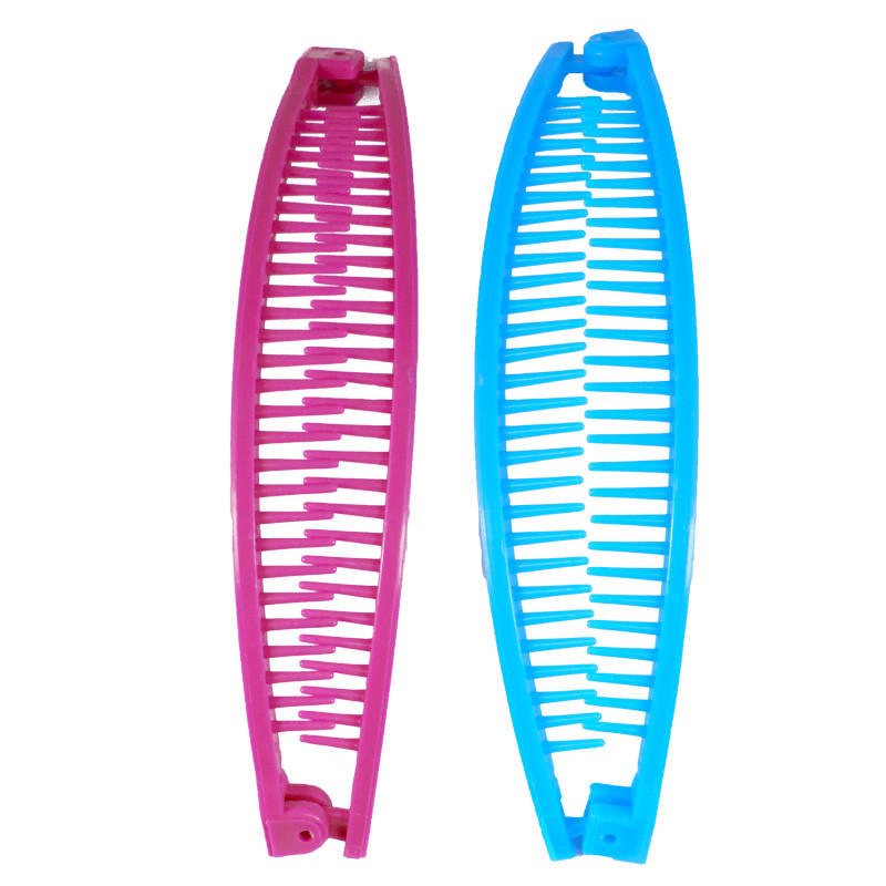 80's Banana Clips 8 Pack Mix Colors 6676