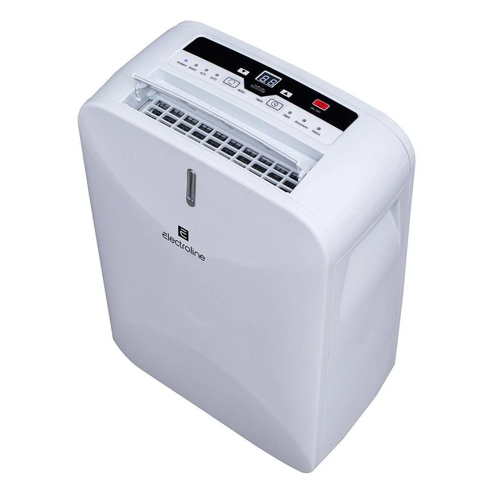 Deumidificatore Electroline DEM-200E – 20 Litri/24h – Silenzioso 48 dB – Potenza 420 W – Bianco