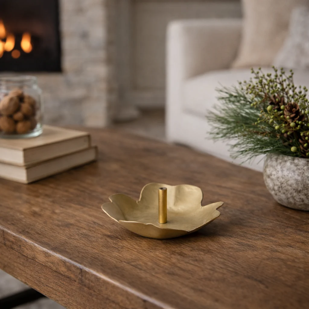 Brass Flower Shaped Incense Holder