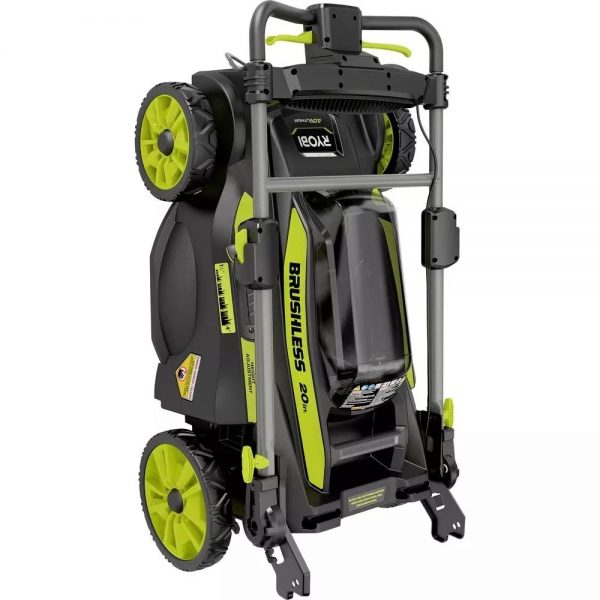 40V Brushless 20 in. Walk Behind Self Propelled Mower String Trimmer Leaf Blower with (2) Batteries and (2) Chargers
